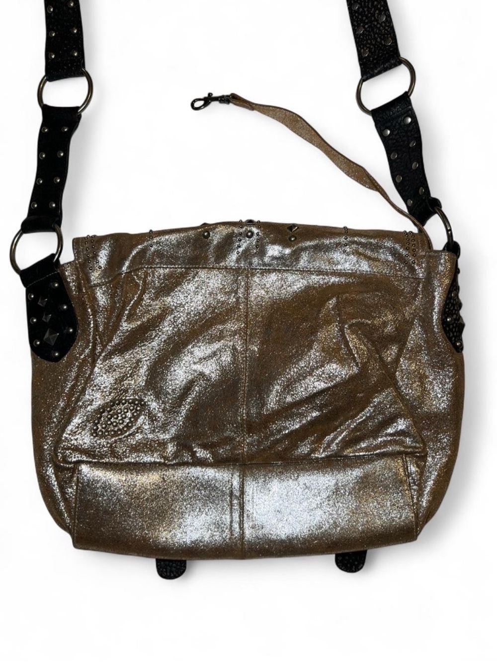Vintage Y2K Betsey Johnson Stud Crossbody Mailbag Purse - Picture 4 of 6